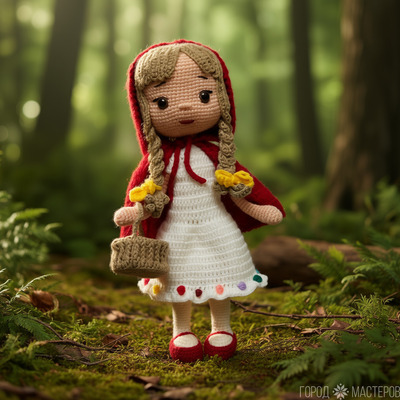 ВЯЗАНАЯ КУКЛА "КРАСНАЯ ШАПОЧКА" - 10