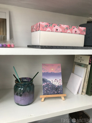 Холст "Лавандовый закат" - 3