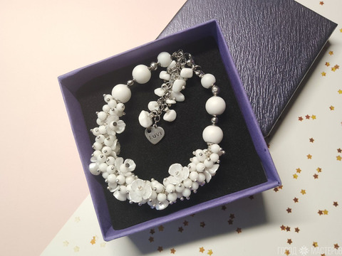 БРАСЛЕТ БЕЛОГО АГАТА