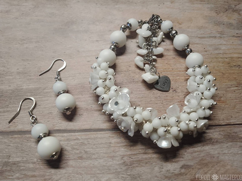 БРАСЛЕТ БЕЛОГО АГАТА - 2