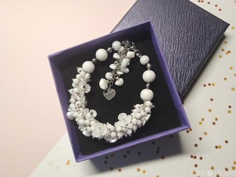 БРАСЛЕТ БЕЛОГО АГАТА - 7