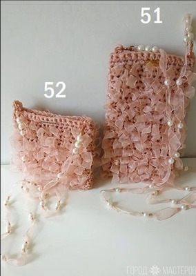 Топовые сумочки для маленьких принцесс из ленты и бусин. - 3