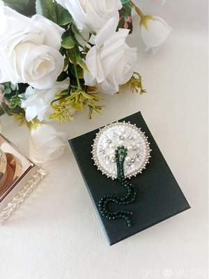 Брошь одуванчик