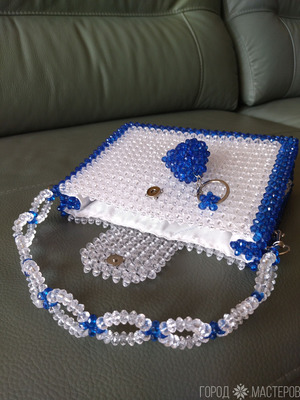 Сумка из бусин с сердечком - 2
