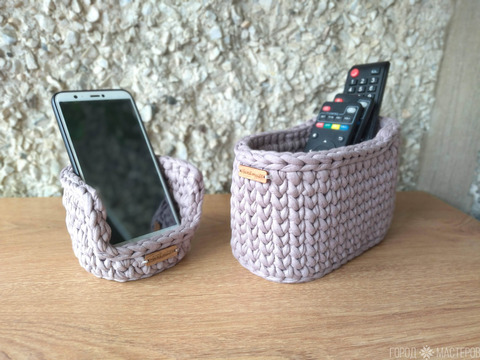Интерьерные корзинки для мелочей ручной работы - 2