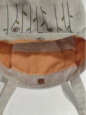 Сумка шоппер с ручной вышивкой - 5