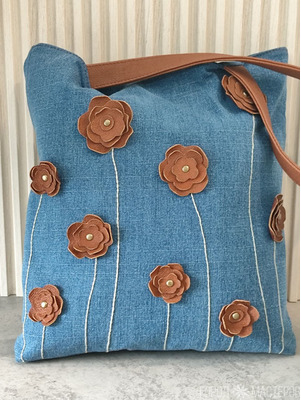 Сумка шоппер джинсовая - 2