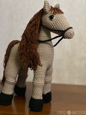 Лошадка из полухлопковой пряжи - 2