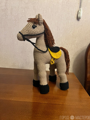 Лошадка из полухлопковой пряжи - 7