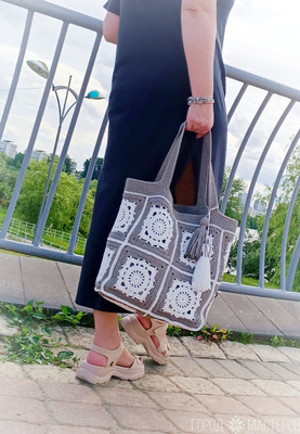 Сумка - шоппер ручной работы