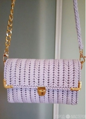 Сумочка на канве "Морозная сирень" с подкладкой