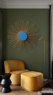 Зеркало - солнце Helios, золотой - 2