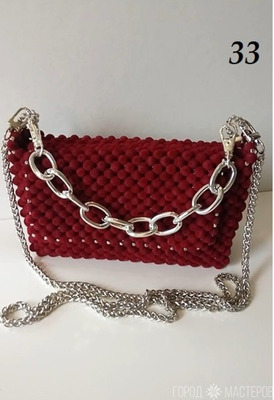 Клатч бархатные бусины (прилагается видеообзор в описании)