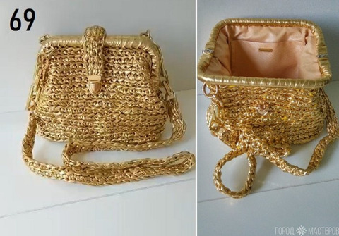 #diy Сумочка"600 грамм золота" на фермуаре (видеообзор в описании)