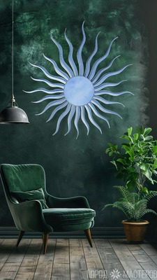 Зеркало - солнце Soleil , серебряный