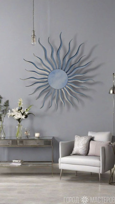 Зеркало - солнце Soleil , серебряный - 3