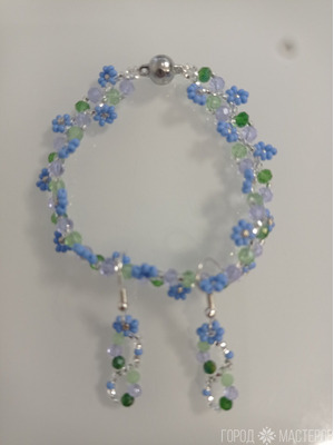 Комплект: браслет и серьги - 2