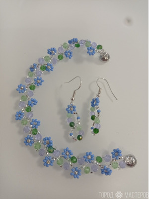 Комплект: браслет и серьги - 3