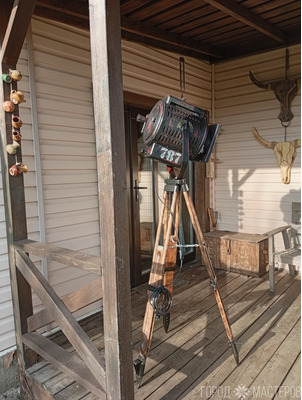 Прожектор светильник лофт на штативе треноге - 4