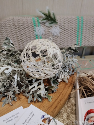 Новогодние ажурные шары и снежинки - 3