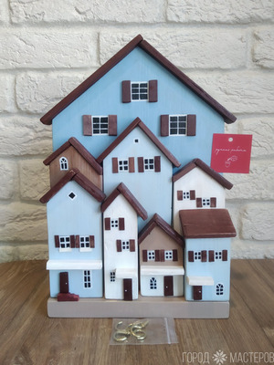 Панно "Микрорайон", ключница, подарок, интерьер, декор - 3