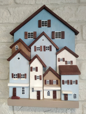 Панно "Микрорайон", ключница, подарок, интерьер, декор - 4