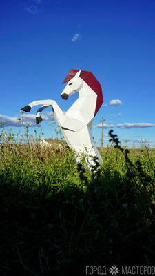 Полигональная фигура садовая "Конь" - 3