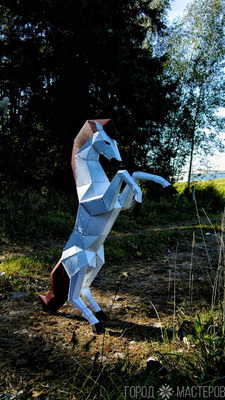 Полигональная фигура садовая "Конь" - 4