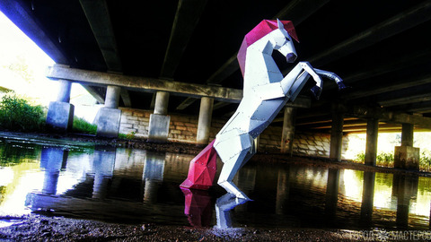 Полигональная фигура садовая "Конь" - 5