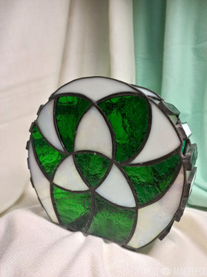 Светильник из витражного стекла - трехлистник ☘️ - 2