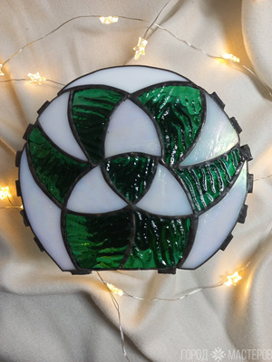 Светильник из витражного стекла - трехлистник ☘️ - 3