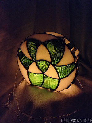 Светильник из витражного стекла - трехлистник ☘️ - 4