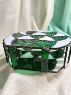 Светильник из витражного стекла - трехлистник ☘️ - 5