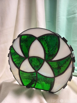 Светильник из витражного стекла - трехлистник ☘️ - 6