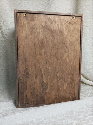 Ключница деревянная с витражом выполненным в технике Тиффани "Зяблик" - 5