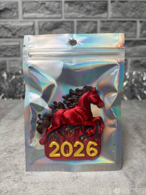 Магнит к новому году ''Красная огненная лошадь'' - 4