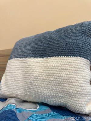 Вязаная подушка - 2
