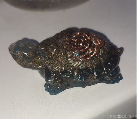 оргонит черепаха из эпоксидной смолы - 5