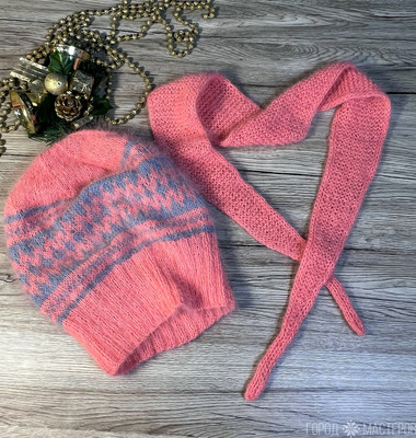 Шапка и шарфик из ангоры (Италия) - 2