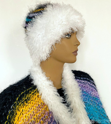 Пончо из мохера с полушерстью в единственном экземпляре - 3