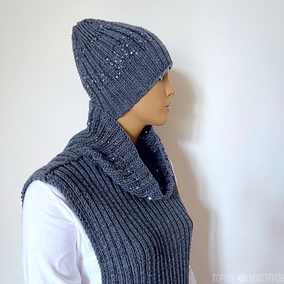 Туника Платье вязаное из пряжи класса "люкс" меринос Италия - 5