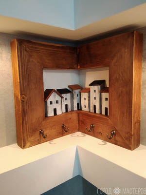 Панно "Старые улицы-1", ключница угловая, подарок - 2