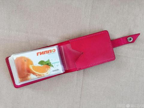 Визитница, картхолдер, натуральная кожа, ручная работа - 3