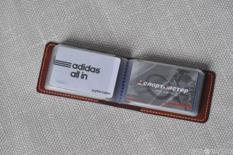 Визитница, картхолдер, натуральная кожа, ручная работа - 3