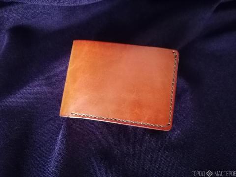 Кошелек mini,нат/кожа,ручная работа - 3