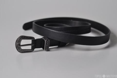 Ремень женский, ручная работа, натуральная кожа