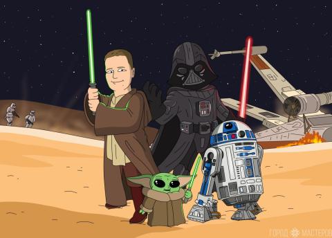 Семейный портрет в стиле Звездных войн