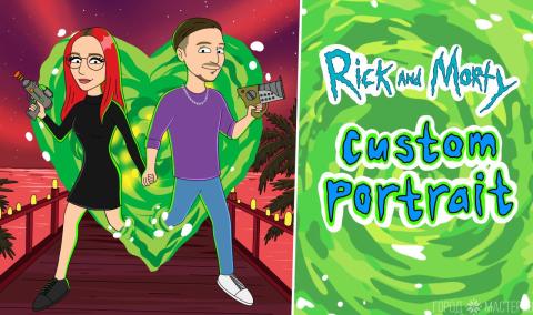 Семейный портрет в стиле Рик и Морти