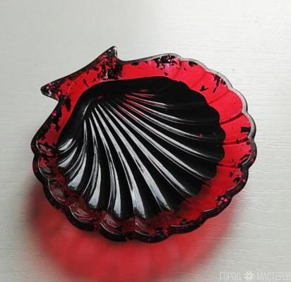 Блюдце "ракушка" из эпоксидной смолы