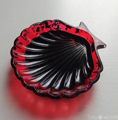 Блюдце "ракушка" из эпоксидной смолы - 4